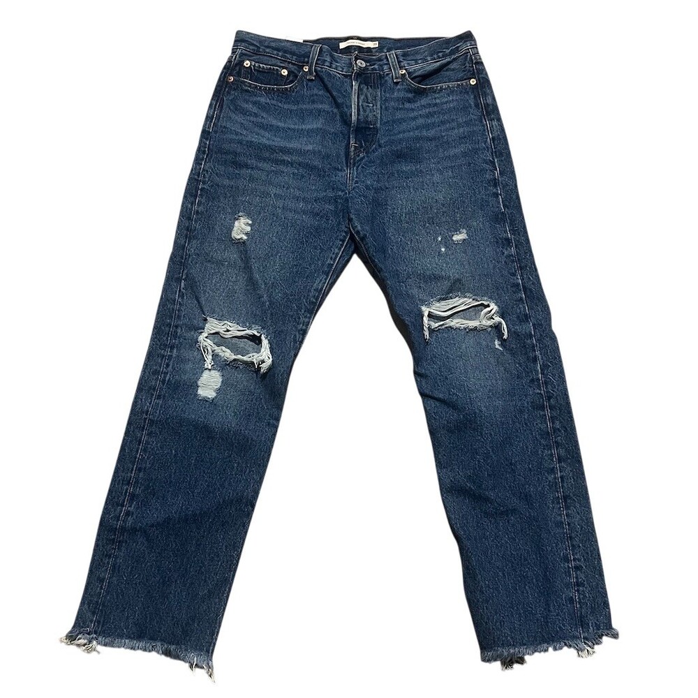 Levi's Premium Wedgie Straight Jeans Womens 29 High Rise Dark Wash